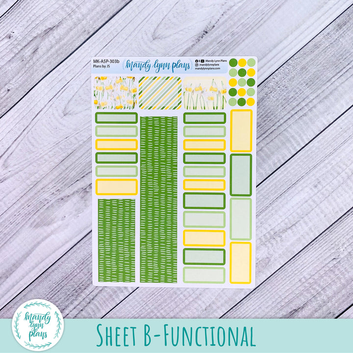 March 2025 Plans by Just Scribble Monthly || Daffodils || MK-A5P-303