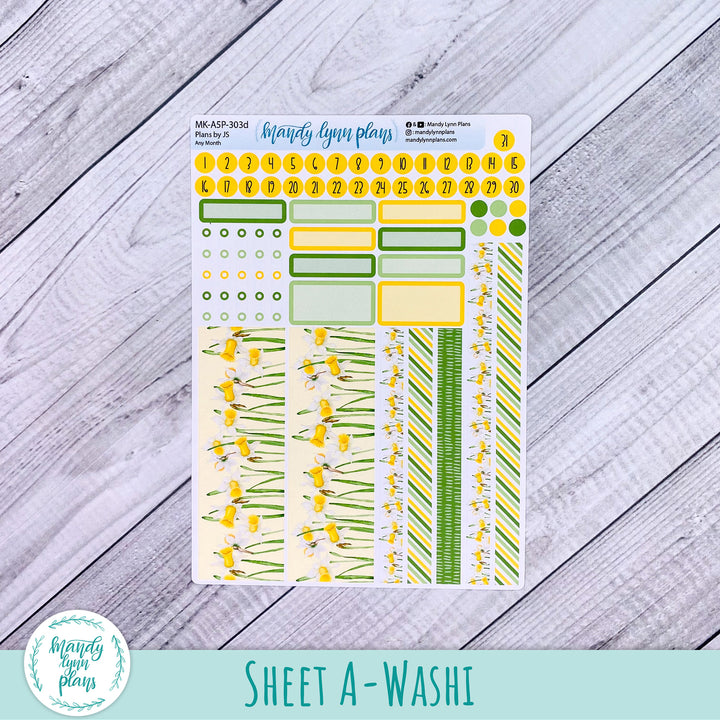 Any Month Plans by Just Scribble Monthly Kit || Daffodils || MK-A5P-303