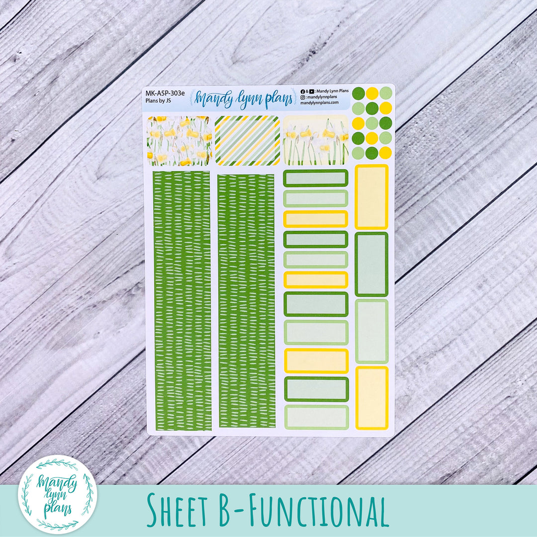 Any Month Plans by Just Scribble Monthly Kit || Daffodils || MK-A5P-303