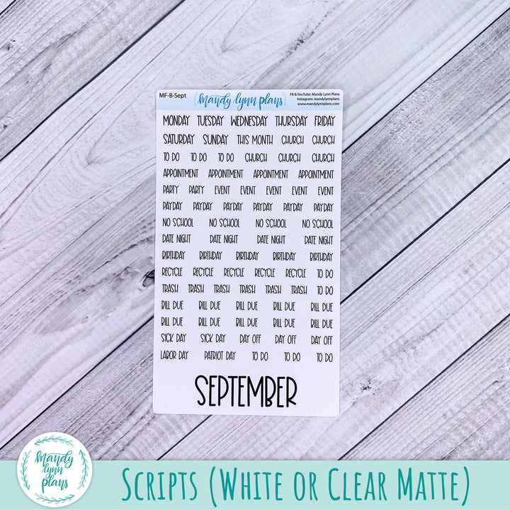 September 2023 B6 Common Planner Monthly Kit || Apples || MK-SB6-7232