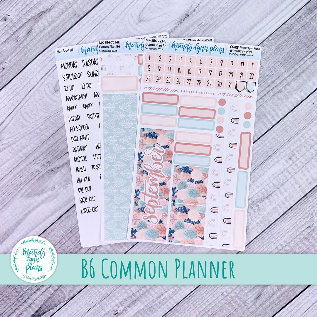September 2023 B6 Common Planner Monthly Kit || Colorful Forest || MK-SB6-7234