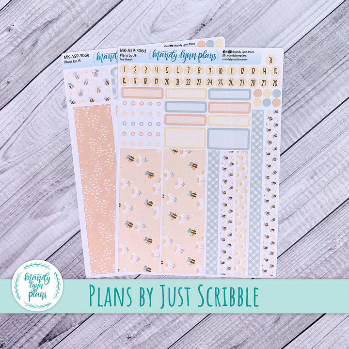 Any Month Plans by Just Scribble Monthly Kit || Honey Bees || MK-A5P-306