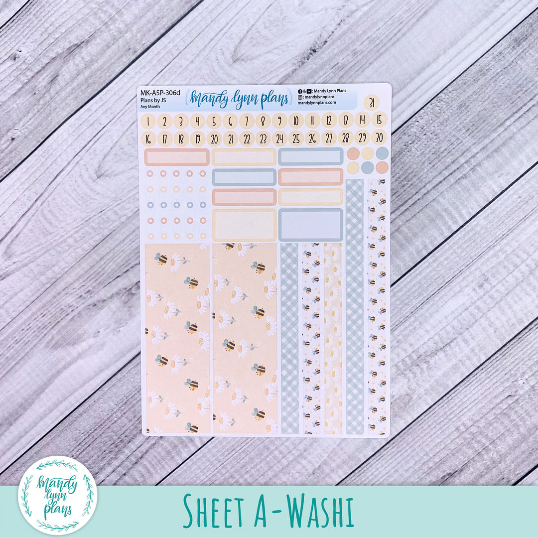 Any Month Plans by Just Scribble Monthly Kit || Honey Bees || MK-A5P-306