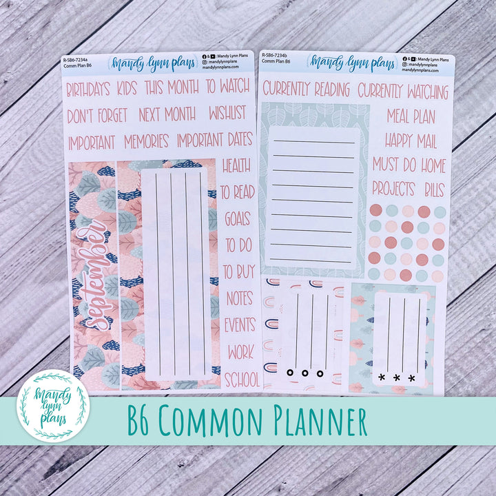 September B6 Common Planner Dashboard || Colorful Forest || R-SB6-7234