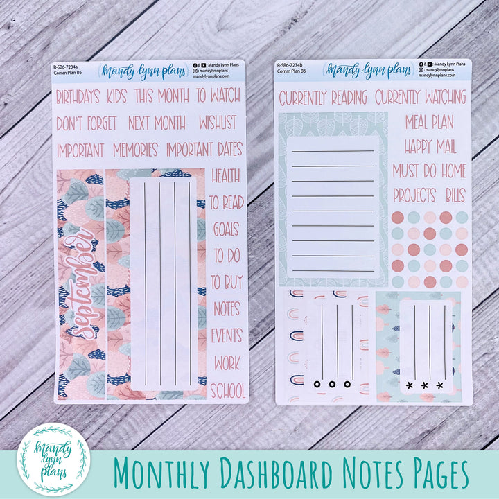 September B6 Common Planner Dashboard || Colorful Forest || R-SB6-7234