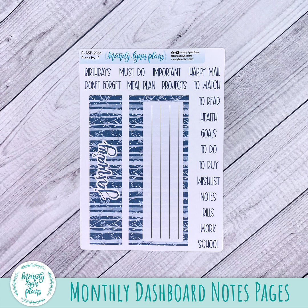 January Plans by Just Scribble Dashboard || Winter Forest || R-A5P-296