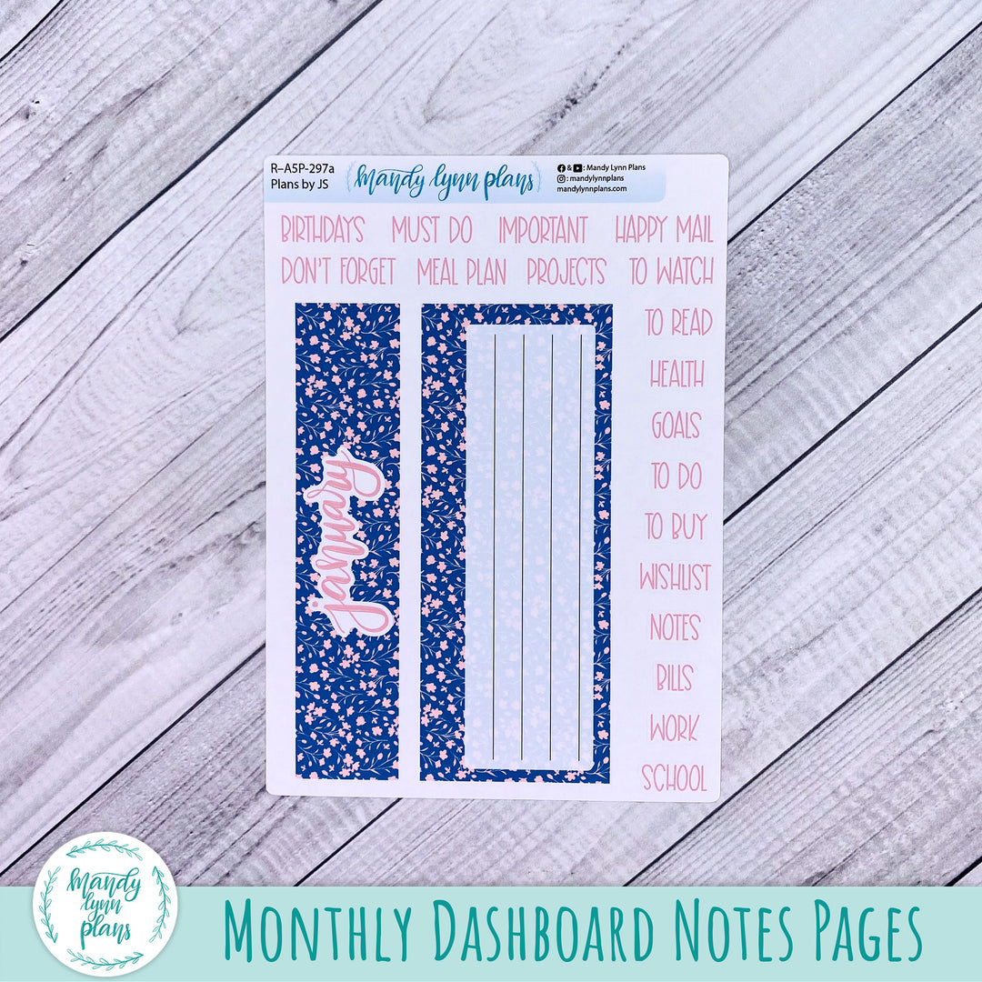 January Plans by Just Scribble Dashboard || Dainty Floral || R-A5P-297