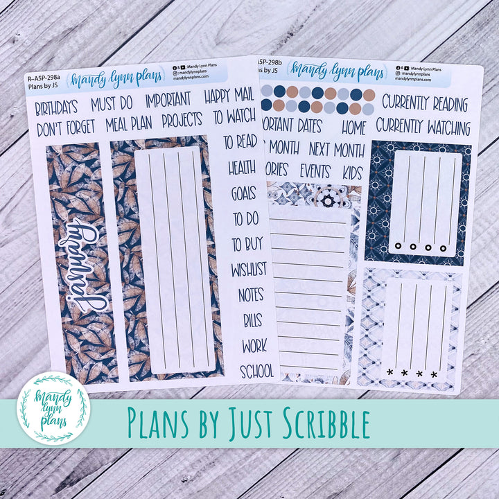 January Plans by Just Scribble Dashboard || Rustic Boho || R-A5P-298