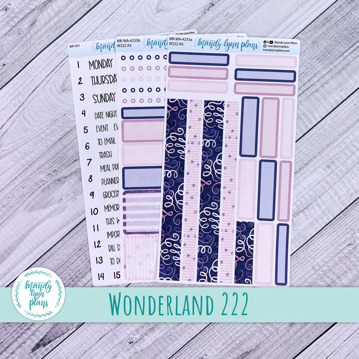 2024  Wonderland 222 Weekly Kit || Purple and Glitter || 233