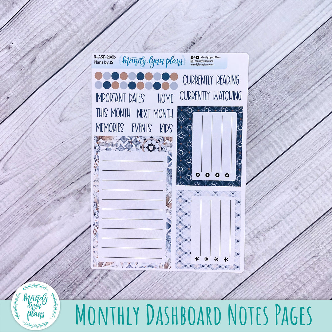 January Plans by Just Scribble Dashboard || Rustic Boho || R-A5P-298