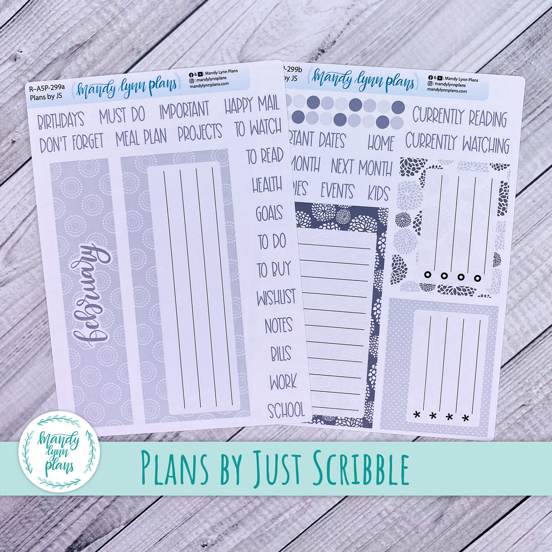 February Plans by Just Scribble Dashboard || Minimalist || R-A5P-299