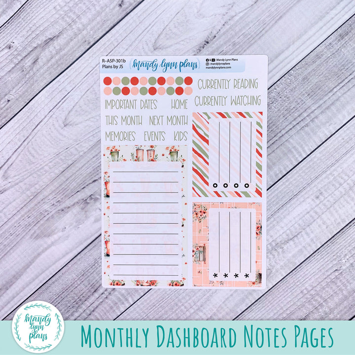 February Plans by Just Scribble Dashboard || Red Poppies || R-A5P-301