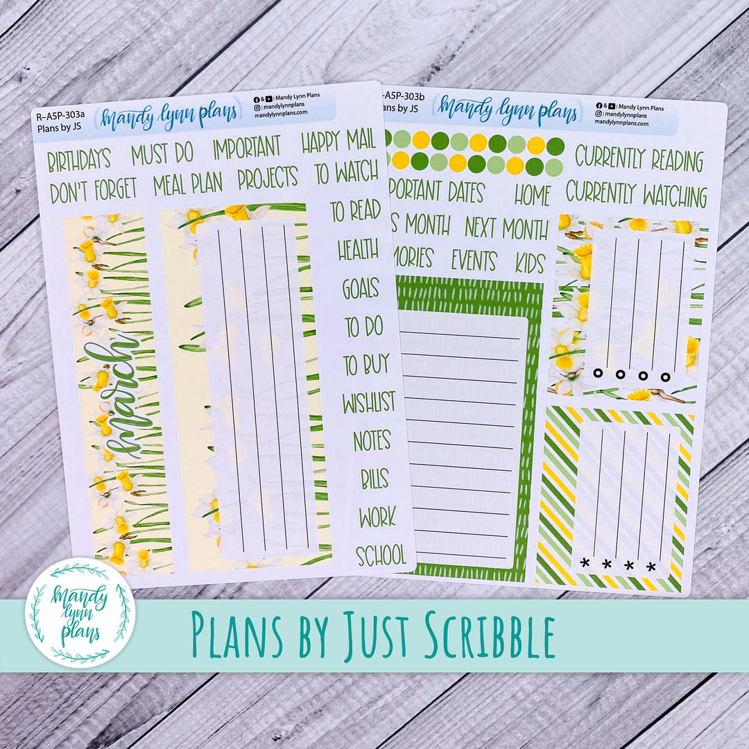 March Plans by Just Scribble Dashboard || Daffodils || R-A5P-303