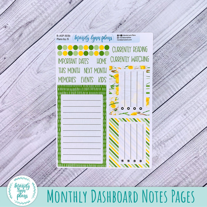 March Plans by Just Scribble Dashboard || Daffodils || R-A5P-303