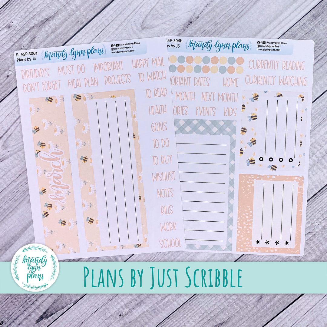 March Plans by Just Scribble Dashboard || Honey Bees || R-A5P-306