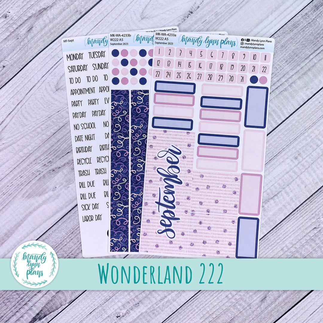 Wonderland 222 September 2023 Monthly Kit || Purple and Glitter || 233