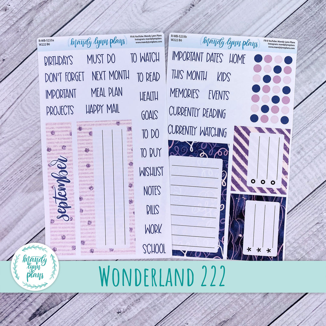 2024  September Wonderland 222 Dashboard || Purple and Glitter || 233