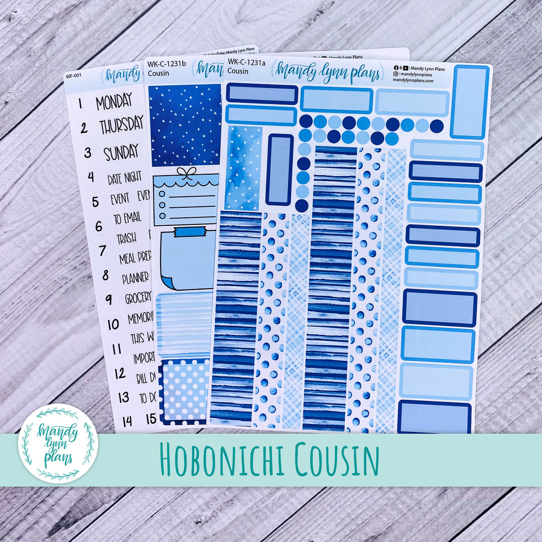 Hobonichi Cousin Weekly Kit || Azure Blue || WK-C-1231