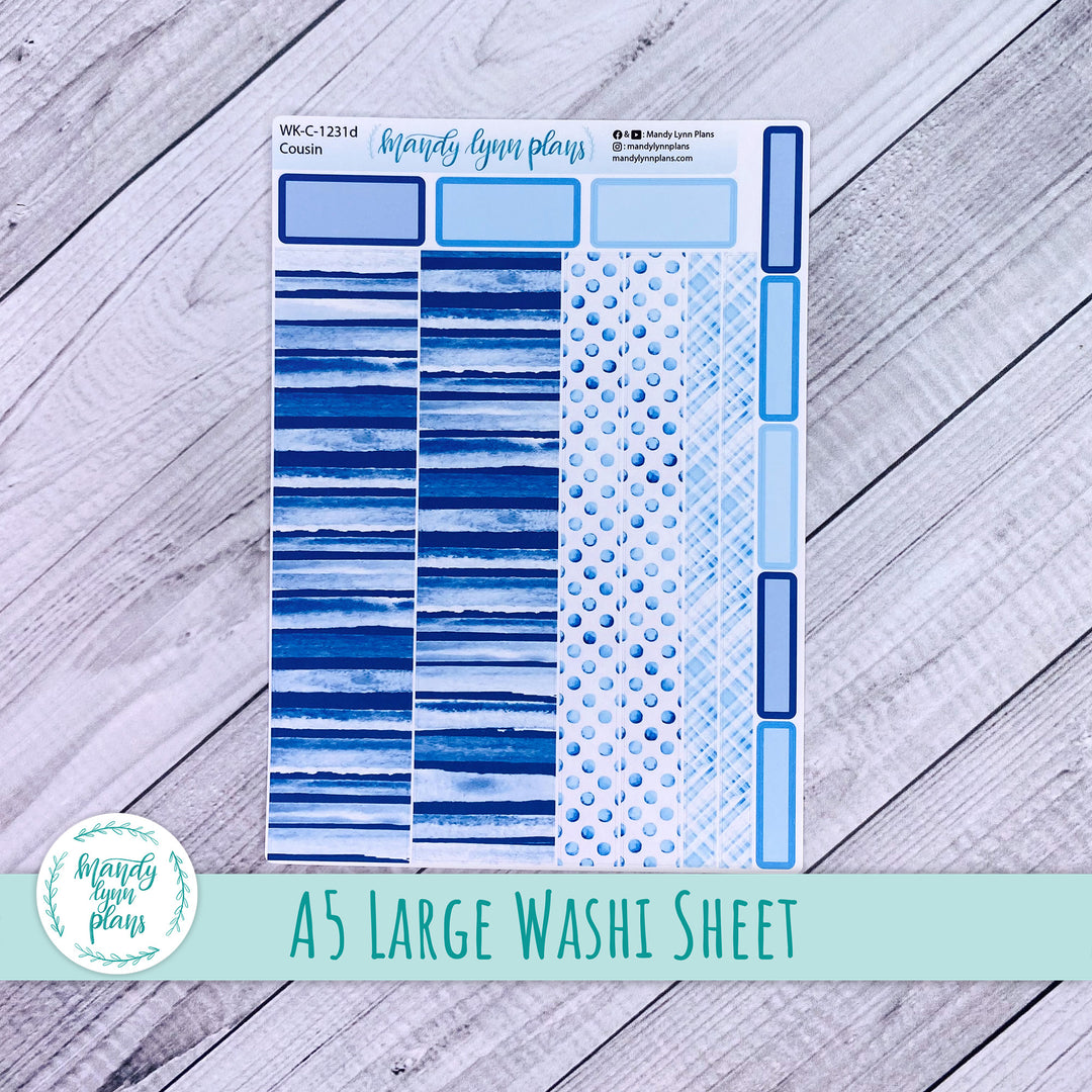 Azure Blue Large Washi Sheet || WK-C-1231D