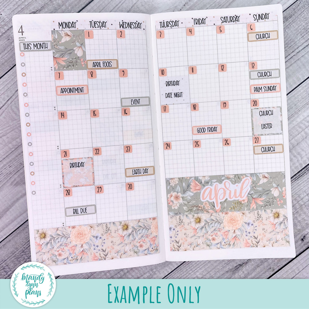 April 2025 Common Planner Monthly Kit || Elegant Botanicals || 310