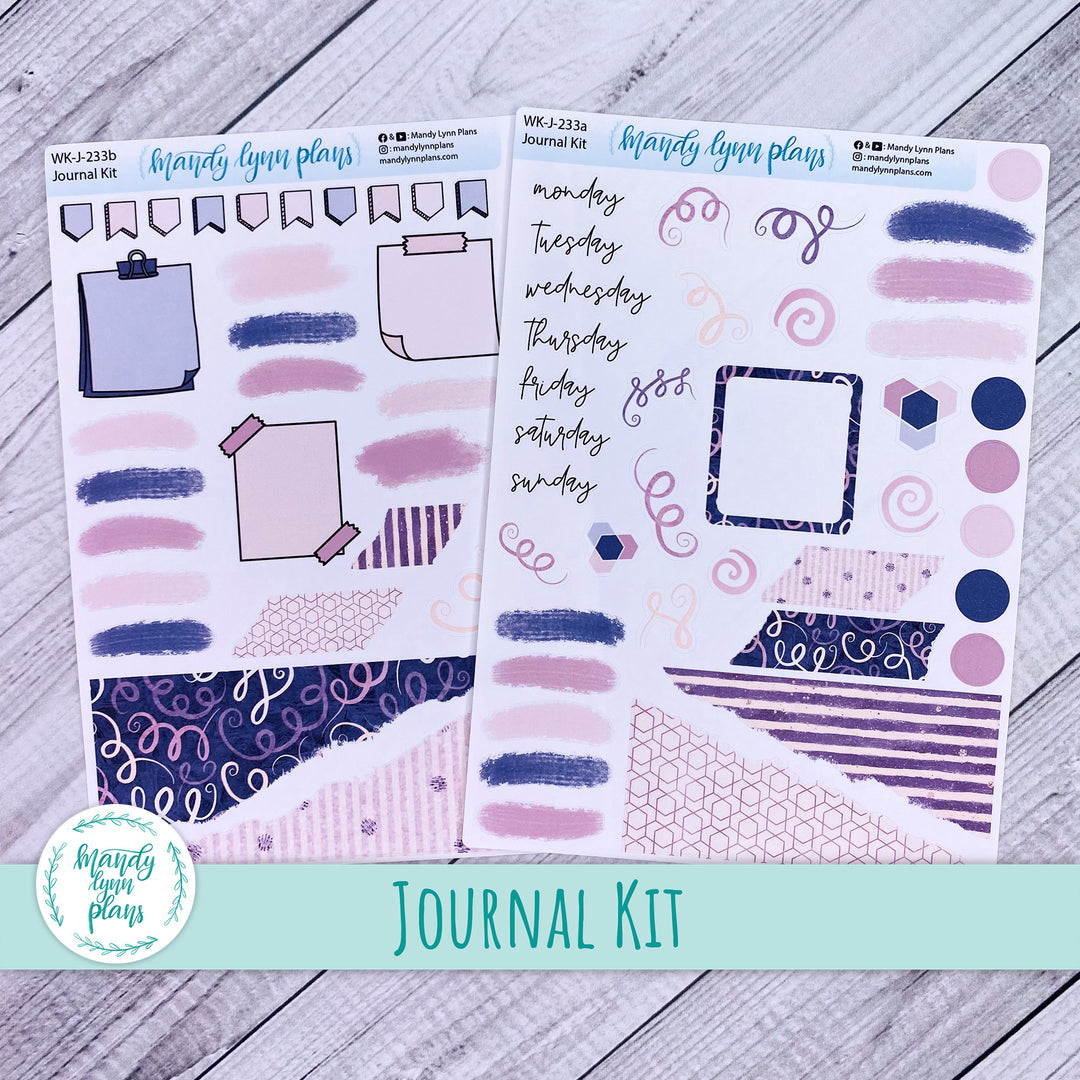 Purple and Glitter Journal Kit || WK-J-233