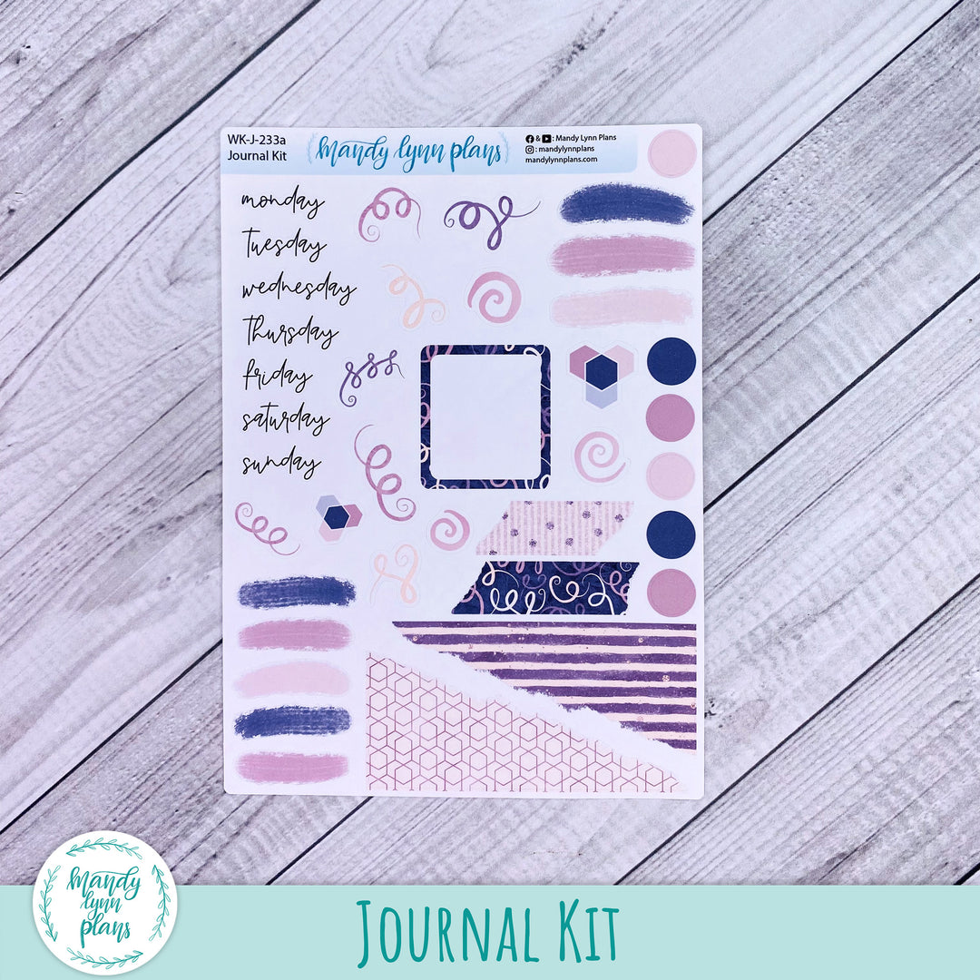 Purple and Glitter Journal Kit || WK-J-233