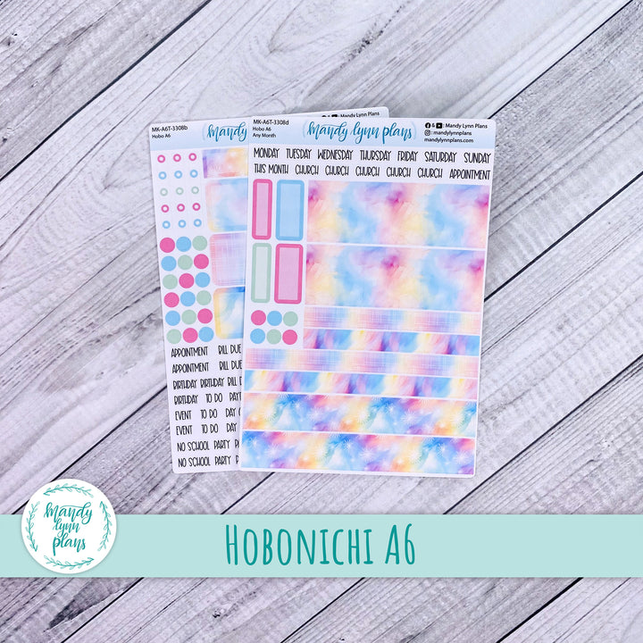 Any Month Hobonichi A6 Monthly Kit || Watercolor Wonder || MK-A6T-3308