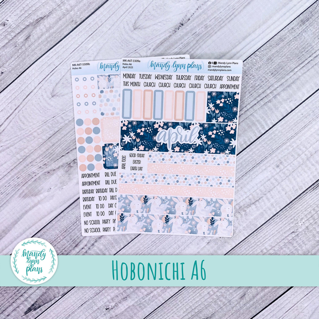 Hobonichi A6 April 2025 Monthly Kit || Bunny Bliss || MK-A6T-3309