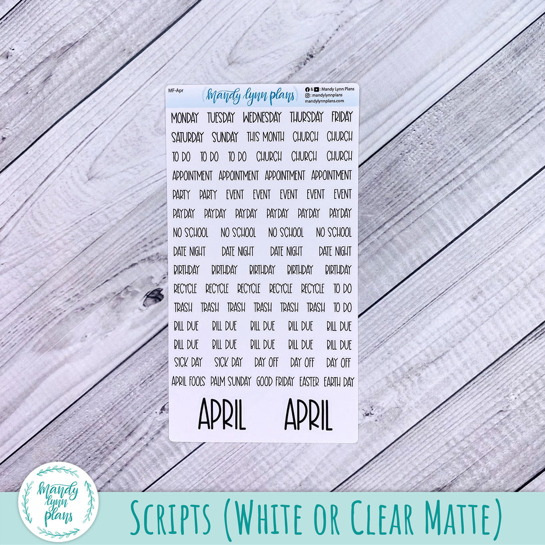 April 2025 Plans by Just Scribble Monthly || Elegant Botanicals || MK-A5P-310