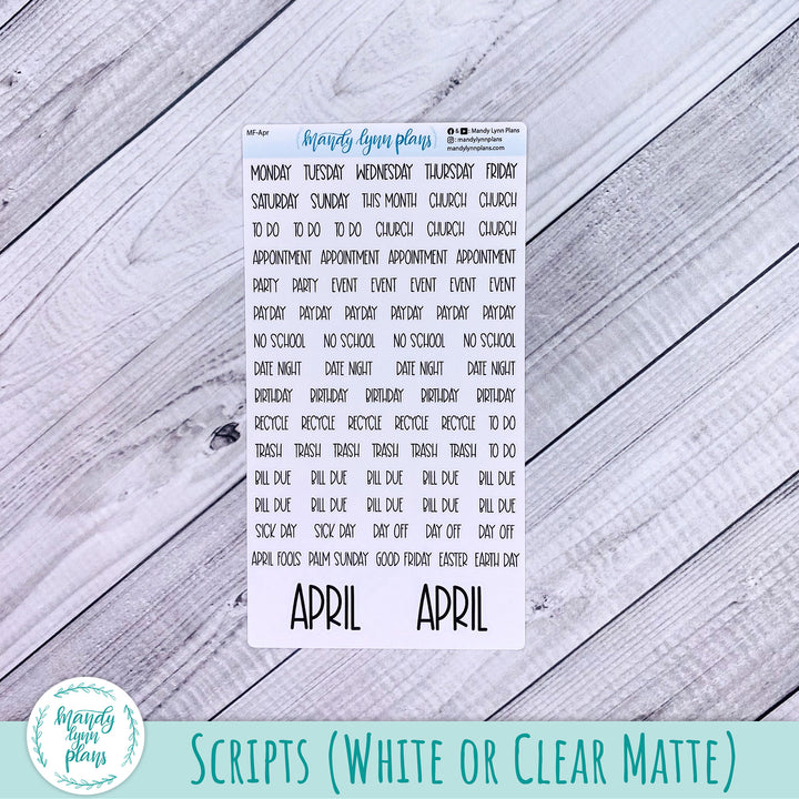 April 2025 Plans by Just Scribble Monthly || Elegant Botanicals || MK-A5P-310