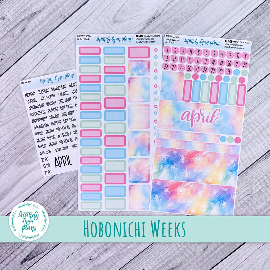 Hobonichi Weeks April 2025 Monthly Kit || Watercolor Wonder || MK-W-2308