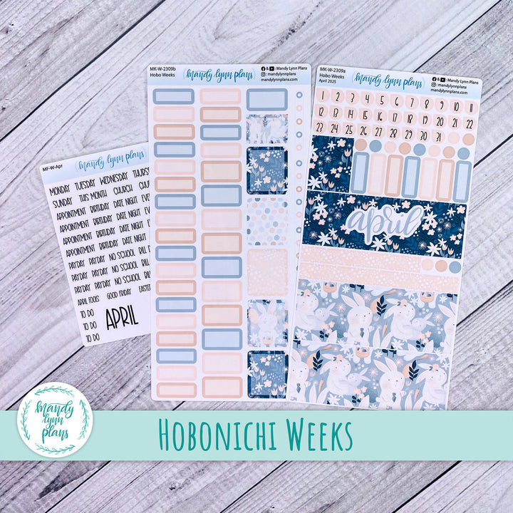 Hobonichi Weeks April 2025 Monthly Kit || Bunny Bliss || MK-W-2309