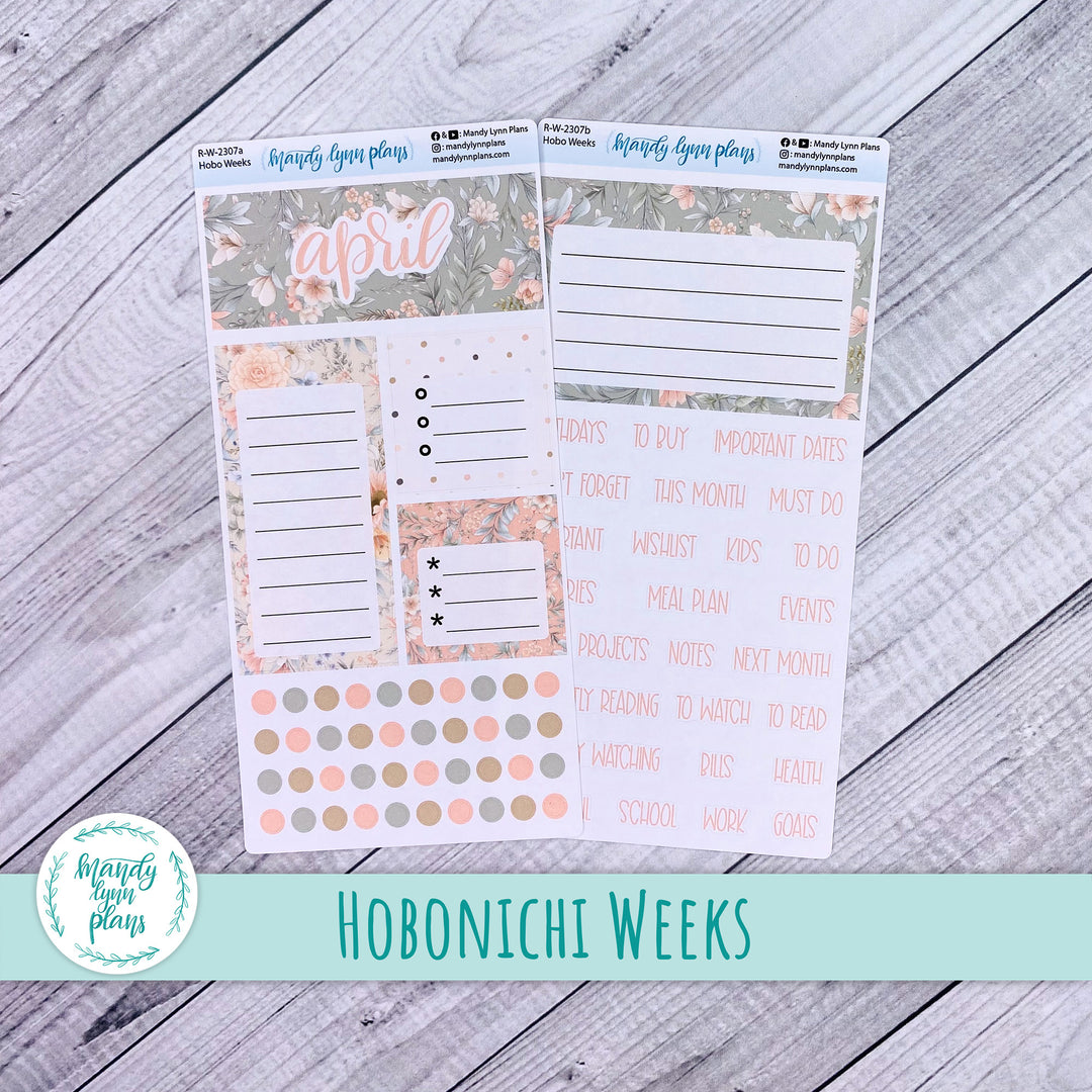 April Hobonichi Weeks Dashboard || Garden Symphony || R-W-2307