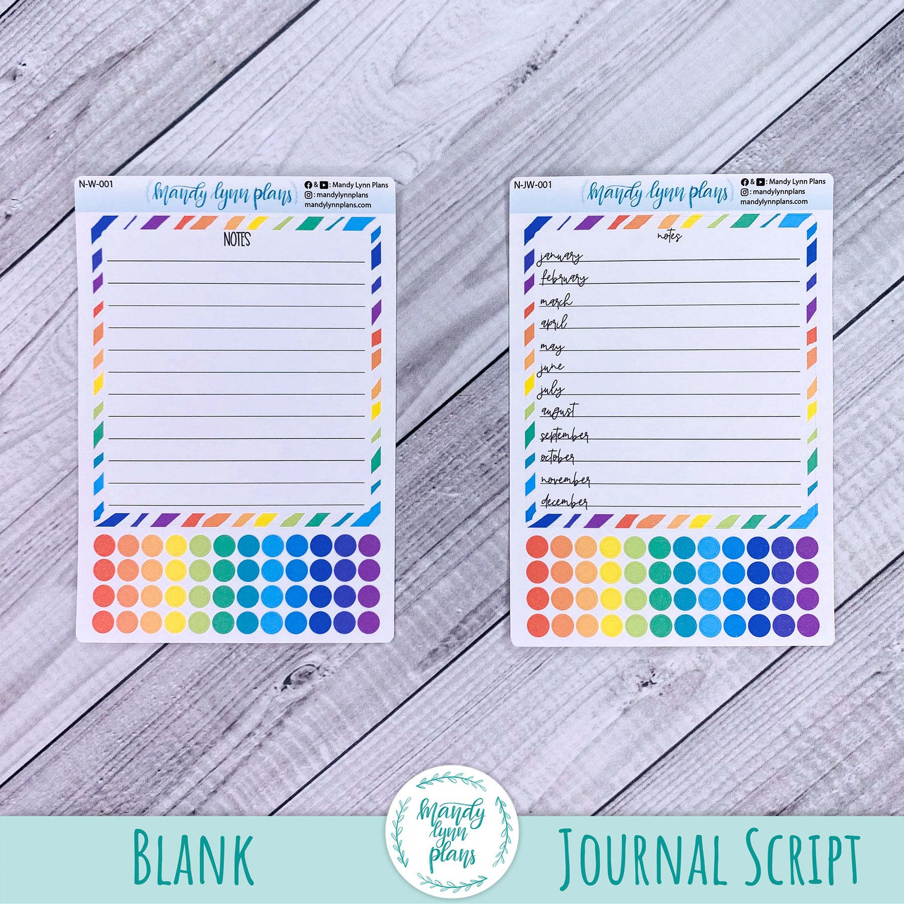 Hobonichi Weeks Lined Notes Sticker – Mandy Lynn Plans