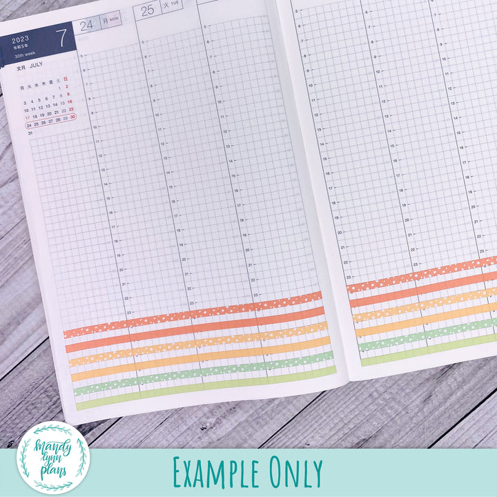 A5 Skinny Solid Washi Strips and Planner Dots