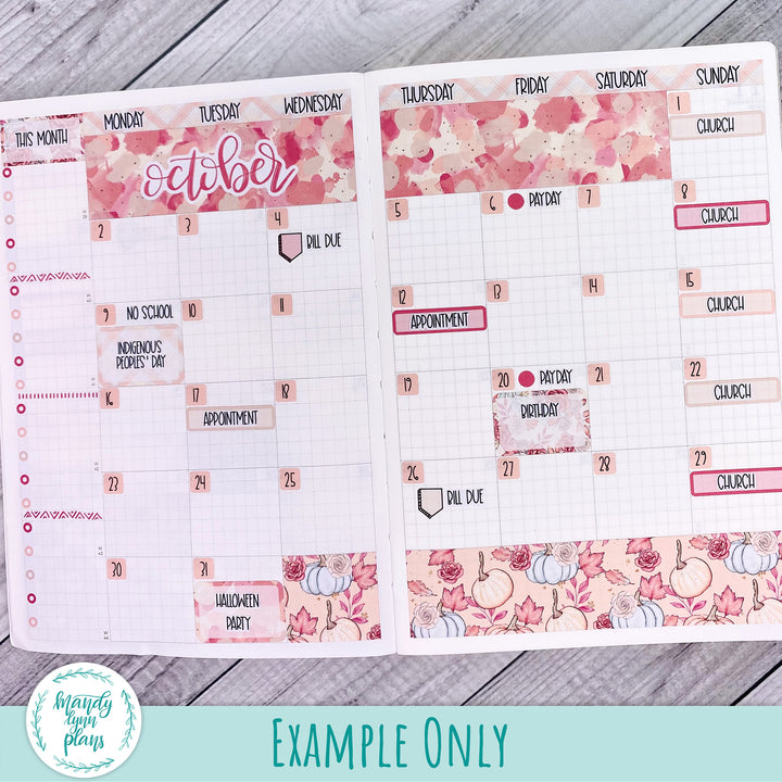 October 2023 B6 Common Planner Monthly Kit || Fall Blush || MK-SB6-7237