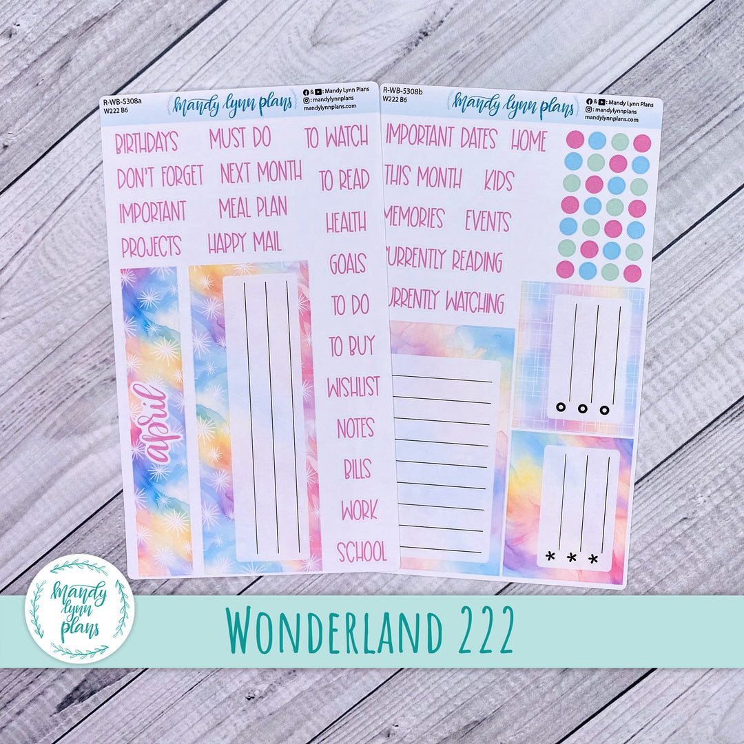 April 2025 Wonderland 222 Dashboard || Watercolor Wonder || 308