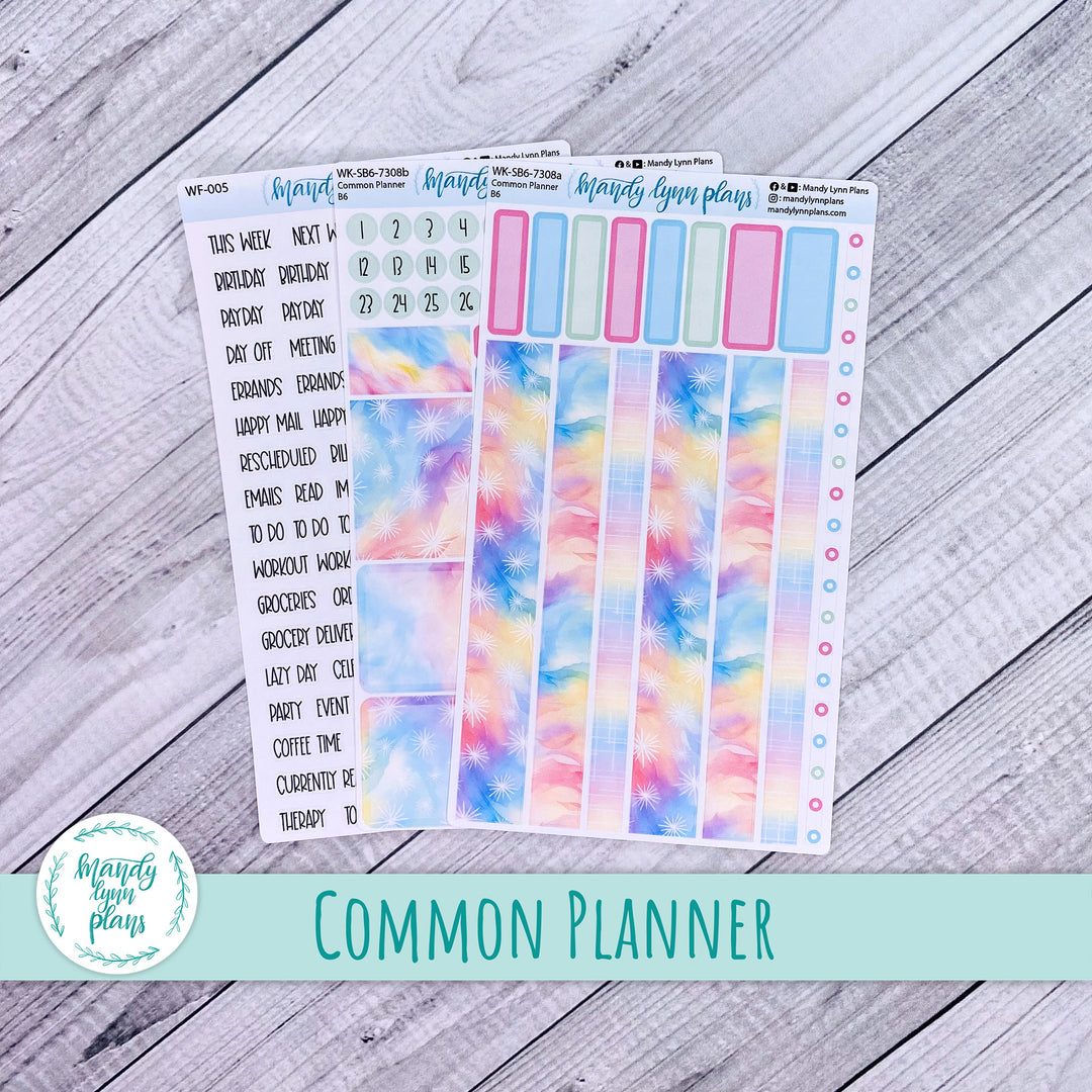 A5, B6, N1 & N2 Common Planner Weekly Kit || Watercolor Wonder || 308