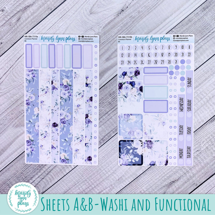 A5, B6, N1 & N2 Common Planner Weekly Kit || Elegant Botanicals || 310