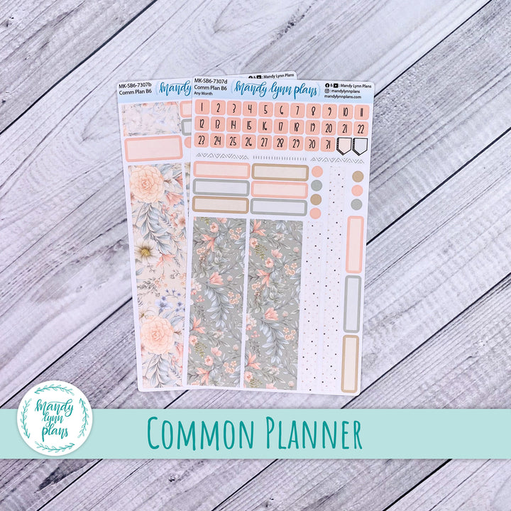 Any Month Common Planner Monthly Kit || Garden Symphony || 307