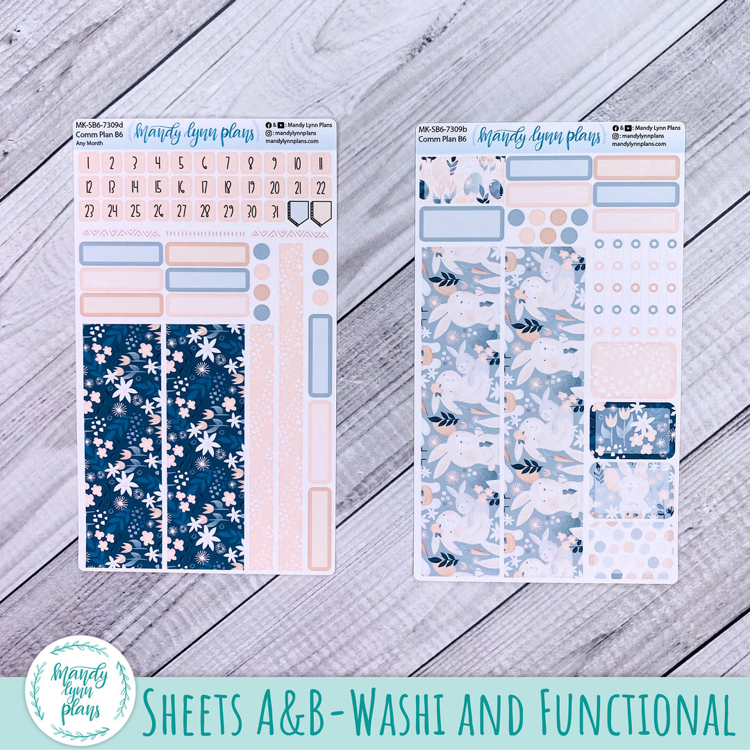 Any Month Common Planner Monthly Kit || Bunny Bliss || 309