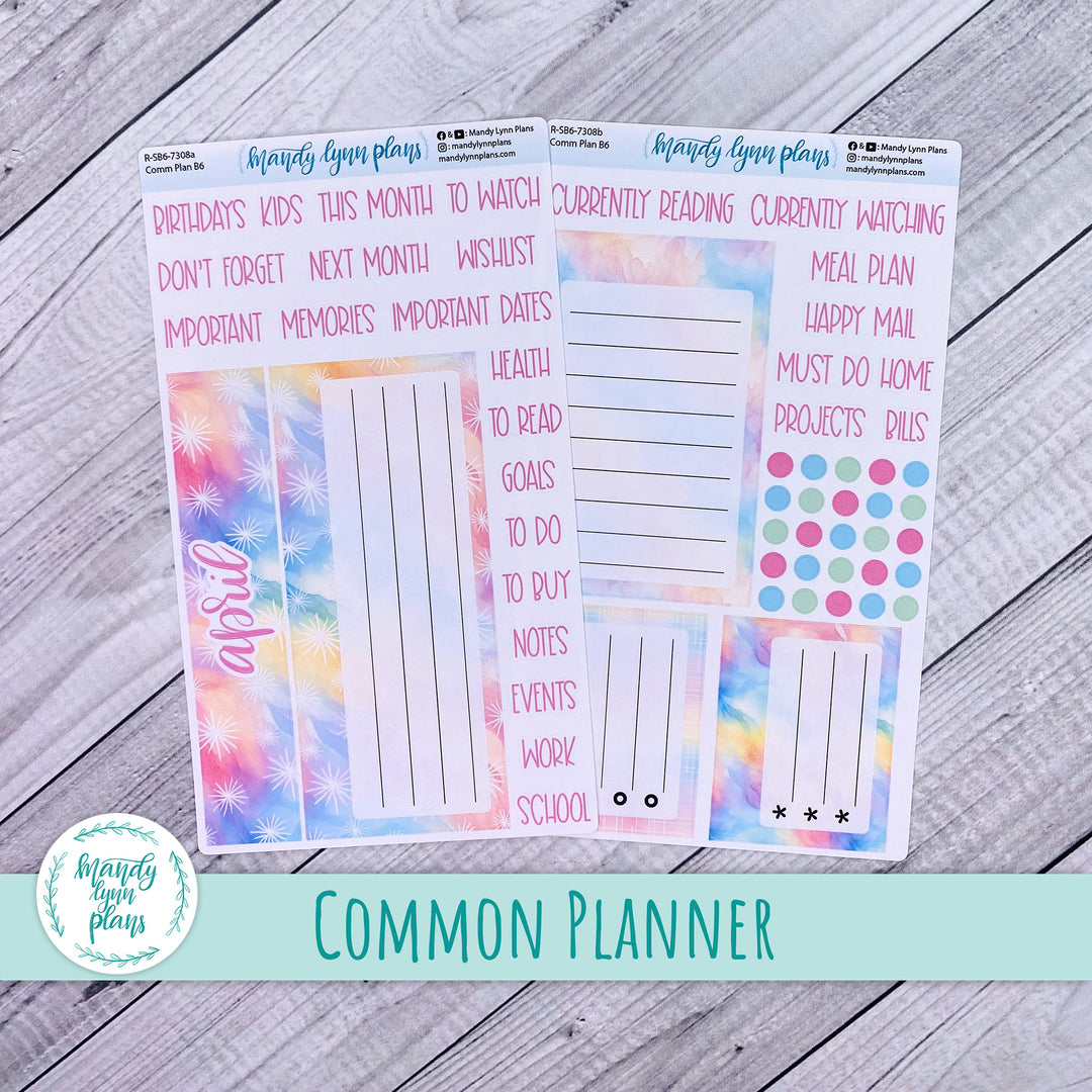 April Common Planner Dashboard || Watercolor Wonder || 308