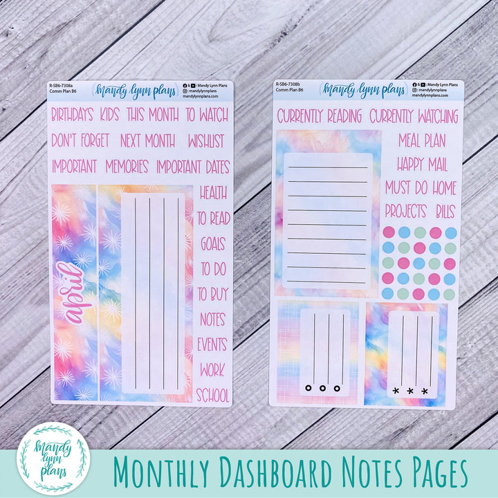 April Common Planner Dashboard || Watercolor Wonder || 308