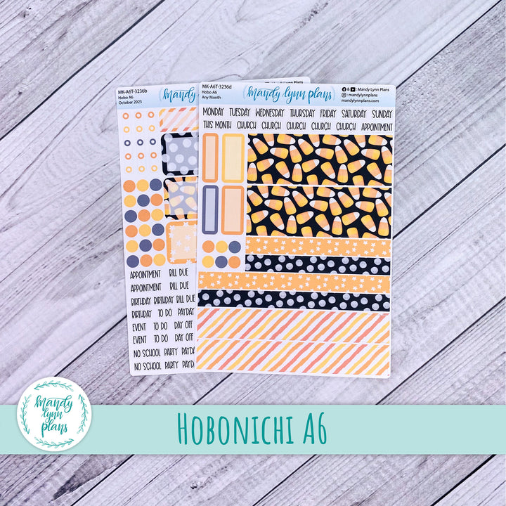 Any Month Hobonichi A6 Monthly Kit || Candy Corn || MK-A6T-3236