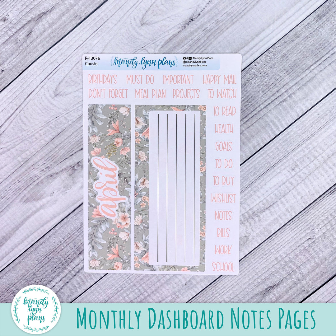 April Hobonichi Cousin Dashboard || Garden Symphony || R-1307