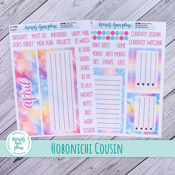 April Hobonichi Cousin Dashboard || Watercolor Wonder || R-1308