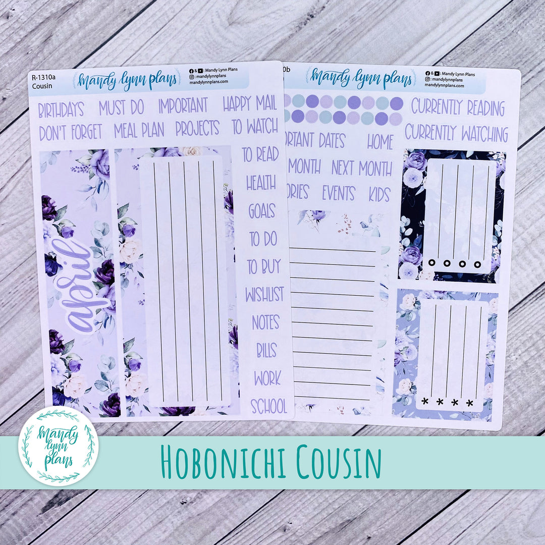 April Hobonichi Cousin Dashboard || Elegant Botanicals || R-1310