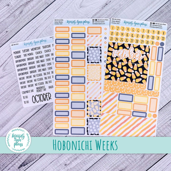 Hobonichi Weeks October 2023 Monthly Kit || Candy Corn || MK-W-2236