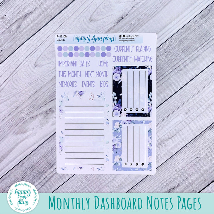 April Hobonichi Cousin Dashboard || Elegant Botanicals || R-1310