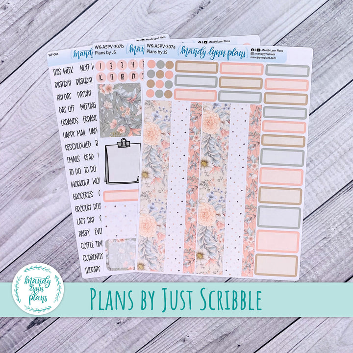 A5 Plans by Just Scribble Weekly Kit || Garden Symphony || 307